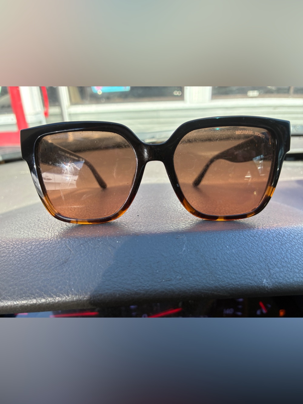 Michael Kors Tortoiseshell Brown Gradient Sunglasses with Gold MK Logo - Picture 2 of 5